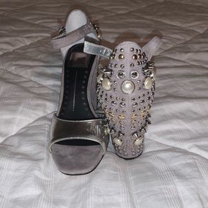 Dolce Vita silver studded heels size 6
